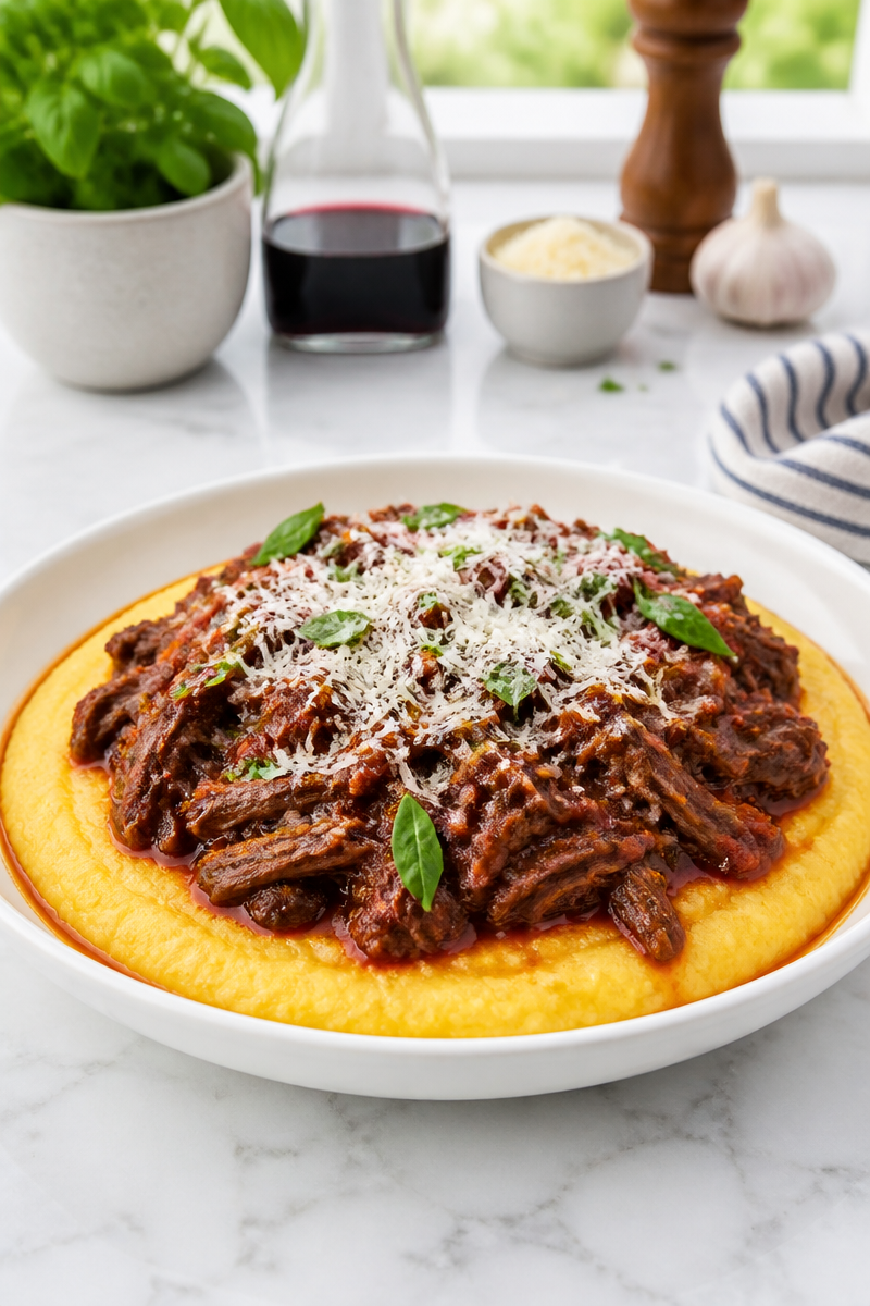 Slow Cooker Beef Ragu Polenta Bowl Slow Cooker Beef Ragu Polenta Bowl