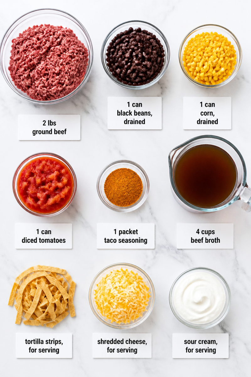 Slow Cooker Beef Taco Soup Corn