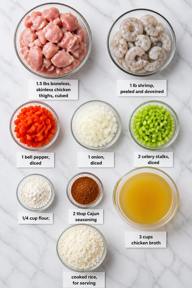 Slow Cooker Chicken Etouffee Cajun Shrimp