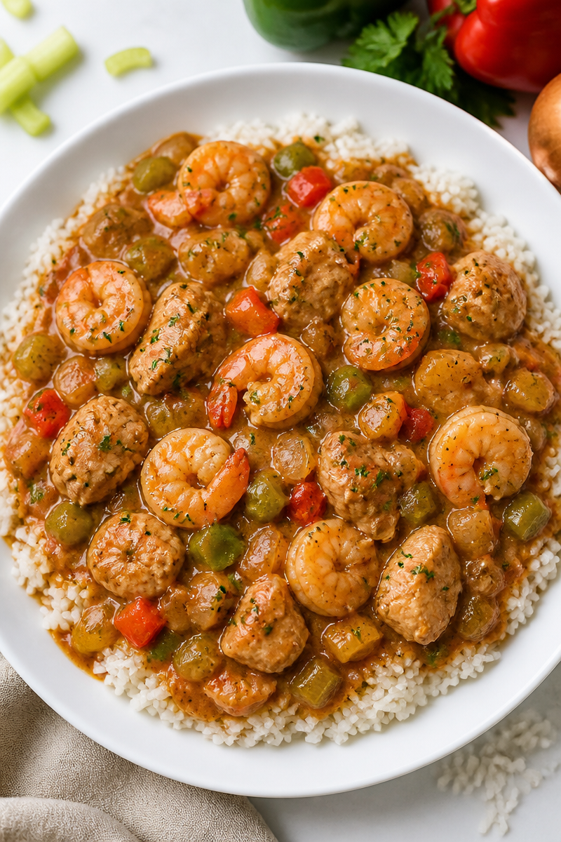 Slow Cooker Chicken Etouffee Cajun Shrimp