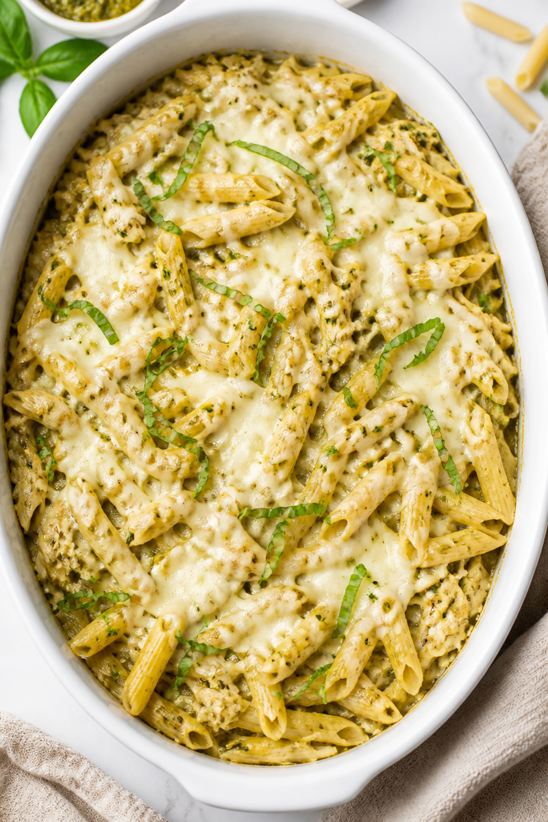 Slow Cooker Chicken Pesto Pasta Bake Slow Cooker Chicken Pesto Pasta Bake