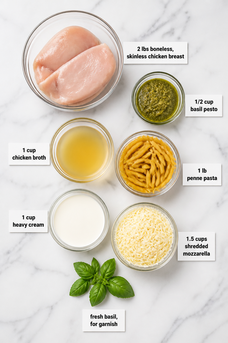 Slow Cooker Chicken Pesto Pasta Bake Slow Cooker Chicken Pesto Pasta Bake