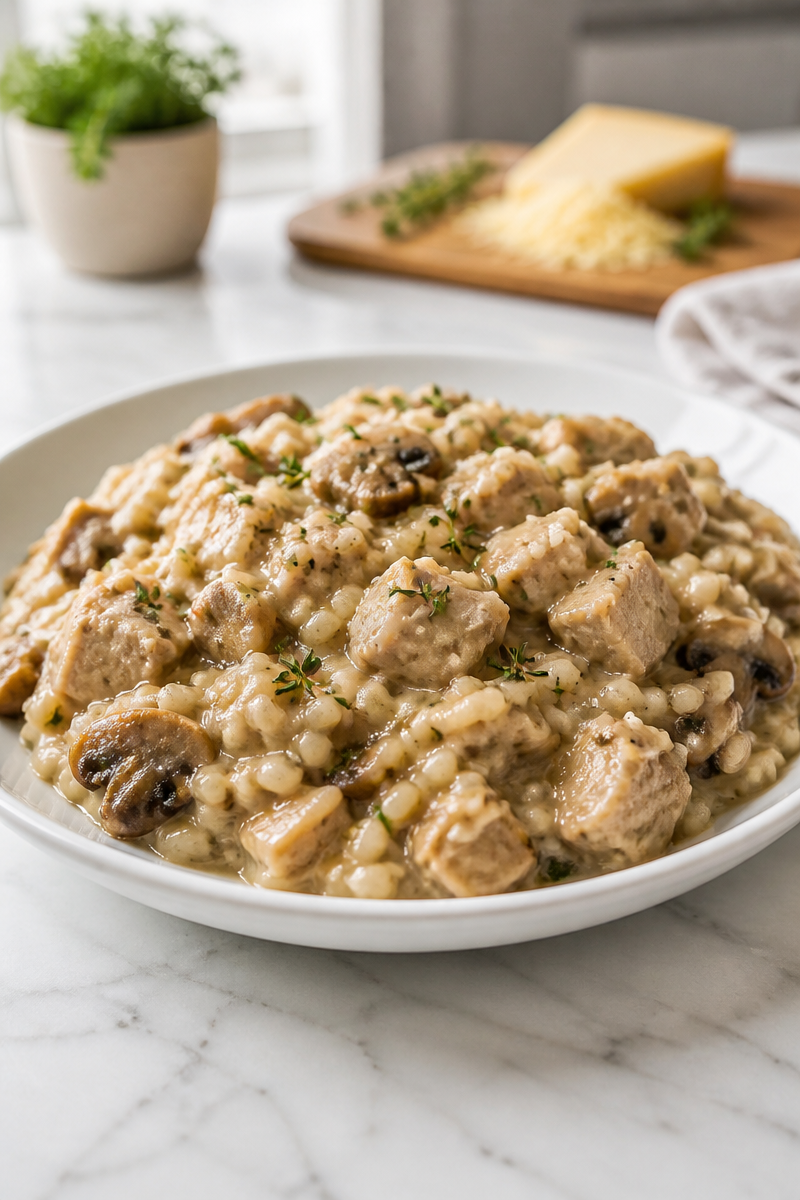 Slow Cooker Chicken Wild Mushroom Risotto Slow Cooker Chicken Wild Mushroom Risotto