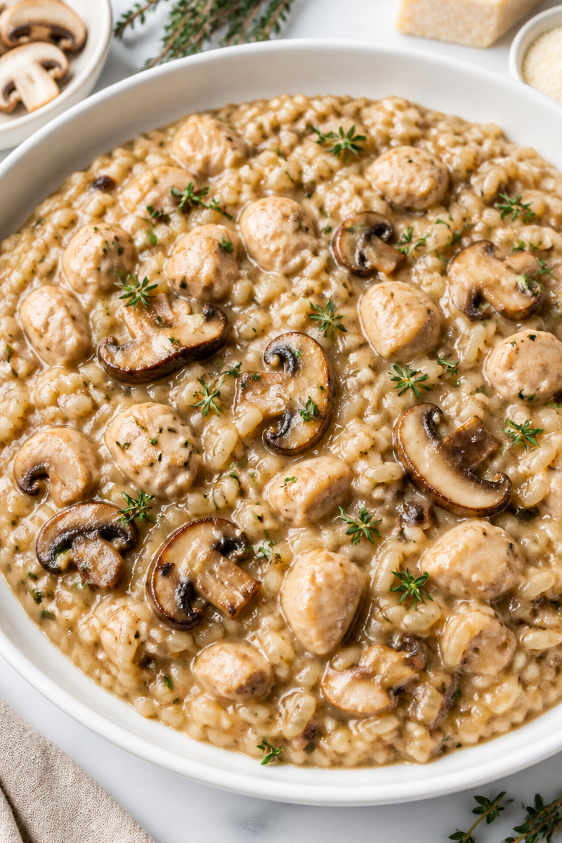 Slow Cooker Chicken Wild Mushroom Risotto Slow Cooker Chicken Wild Mushroom Risotto