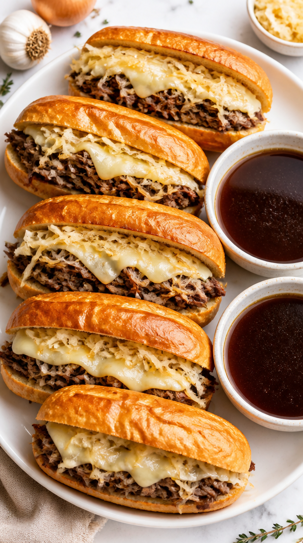 Slow Cooker French Dip Kraut Sandwich Slow Cooker French Dip Kraut Sandwich