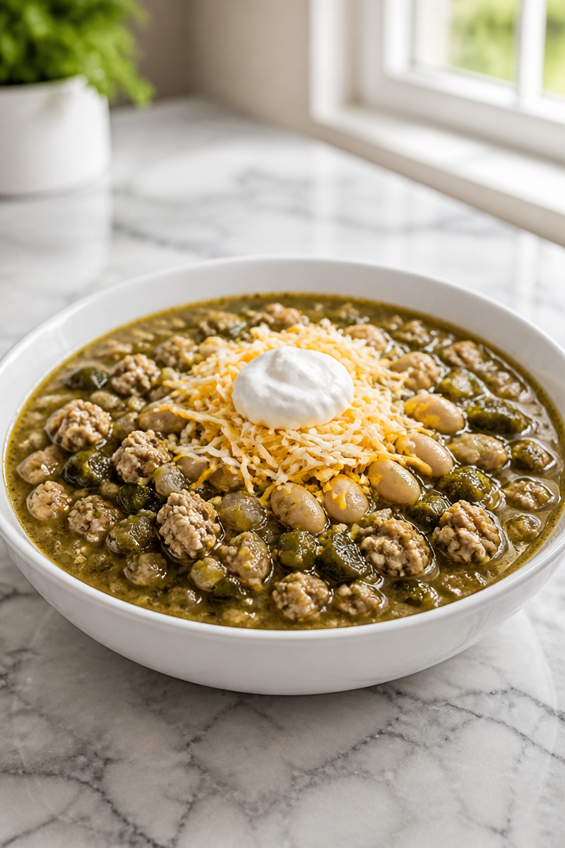 Slow Cooker Turkey Chili Verde Poblano