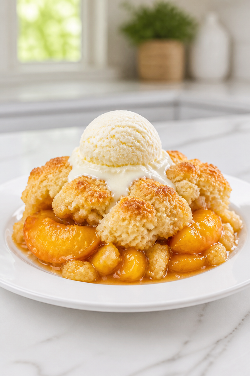 Southern Peach Cobbler With Buttermilk Biscuit Southern Peach Cobbler With Buttermilk Biscuit