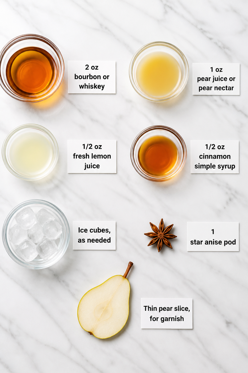 Spiced Pear Halloween Autumn Cocktail