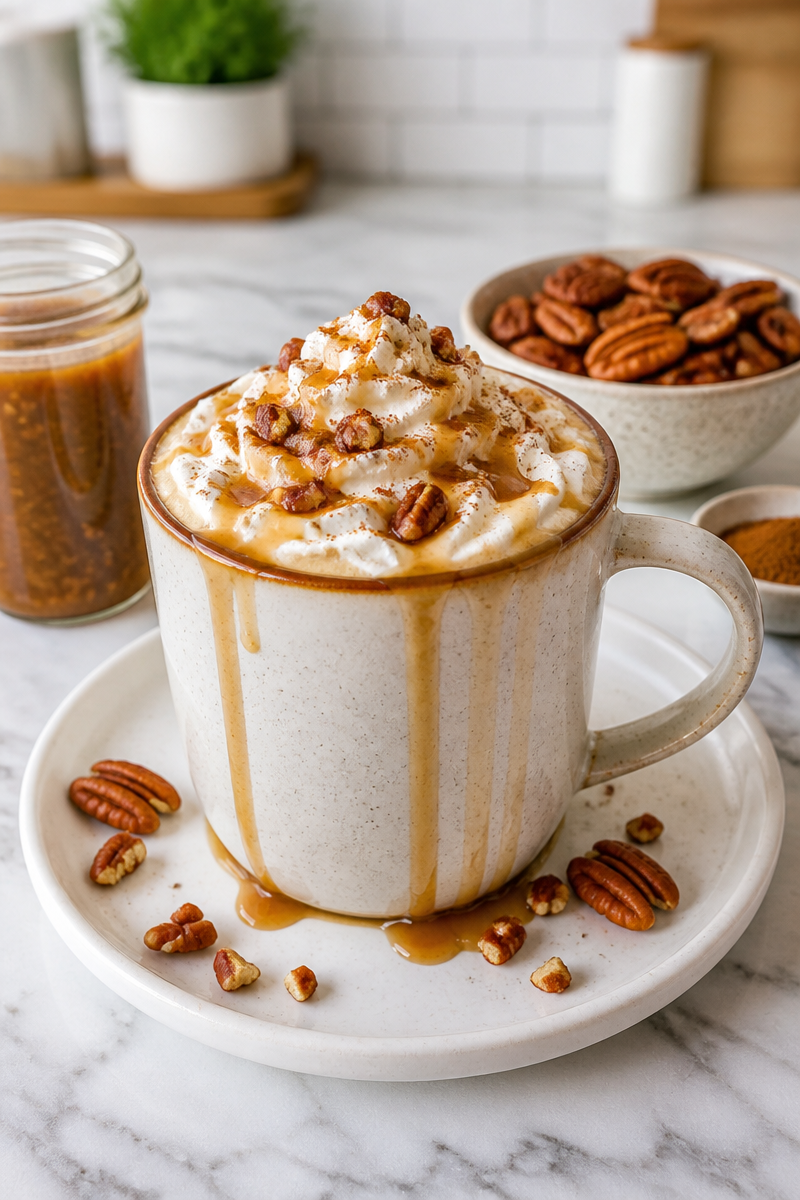 Spiced Pecan Praline Coffee Latte
