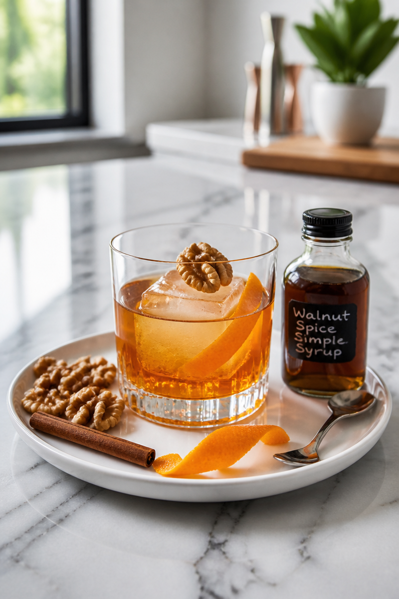 Spiced Walnut Old Fashioned Cocktail Spiced Walnut Old Fashioned Cocktail