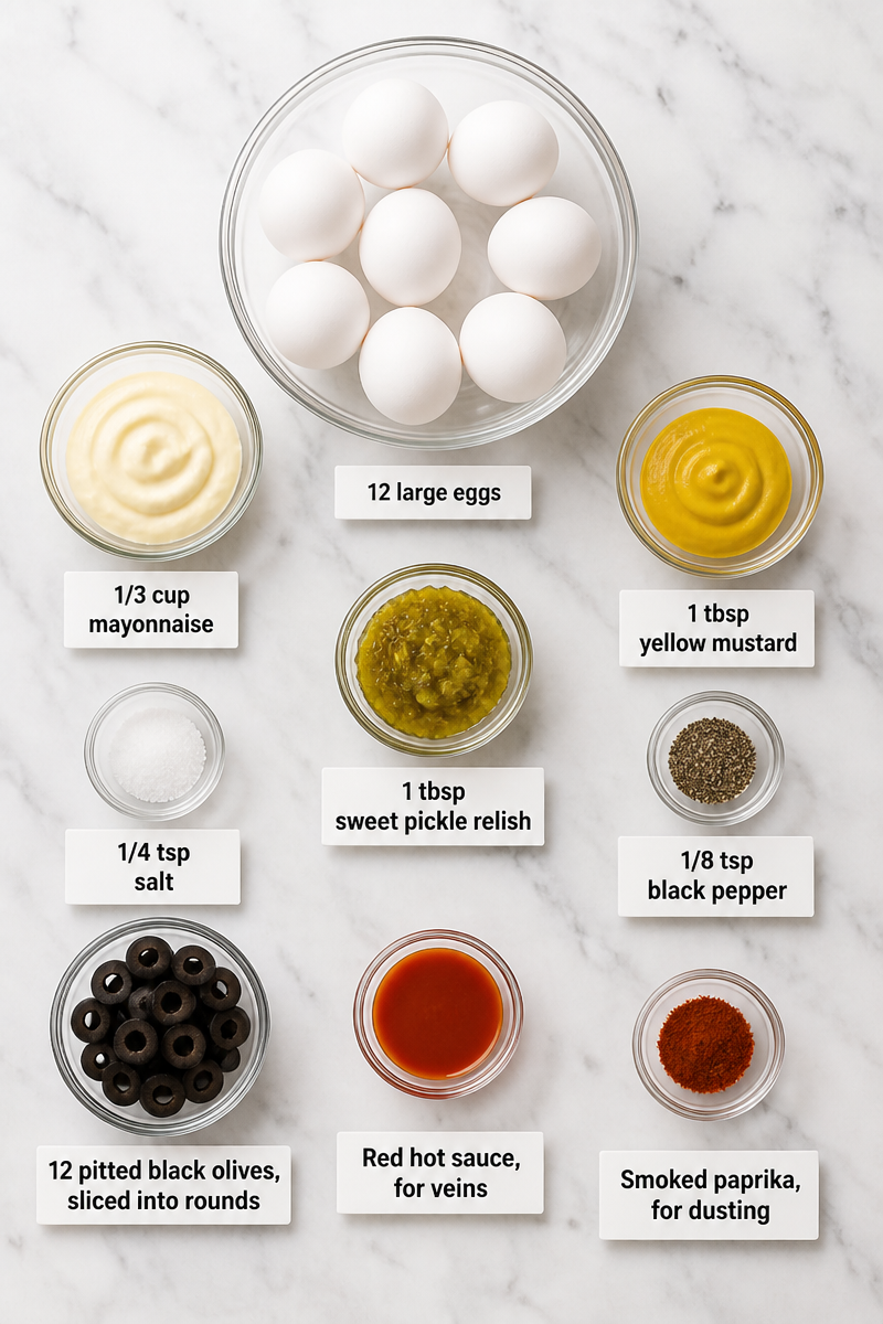 Spooky Deviled Eggs Eyeball Platter Spooky Deviled Eggs Eyeball Platter