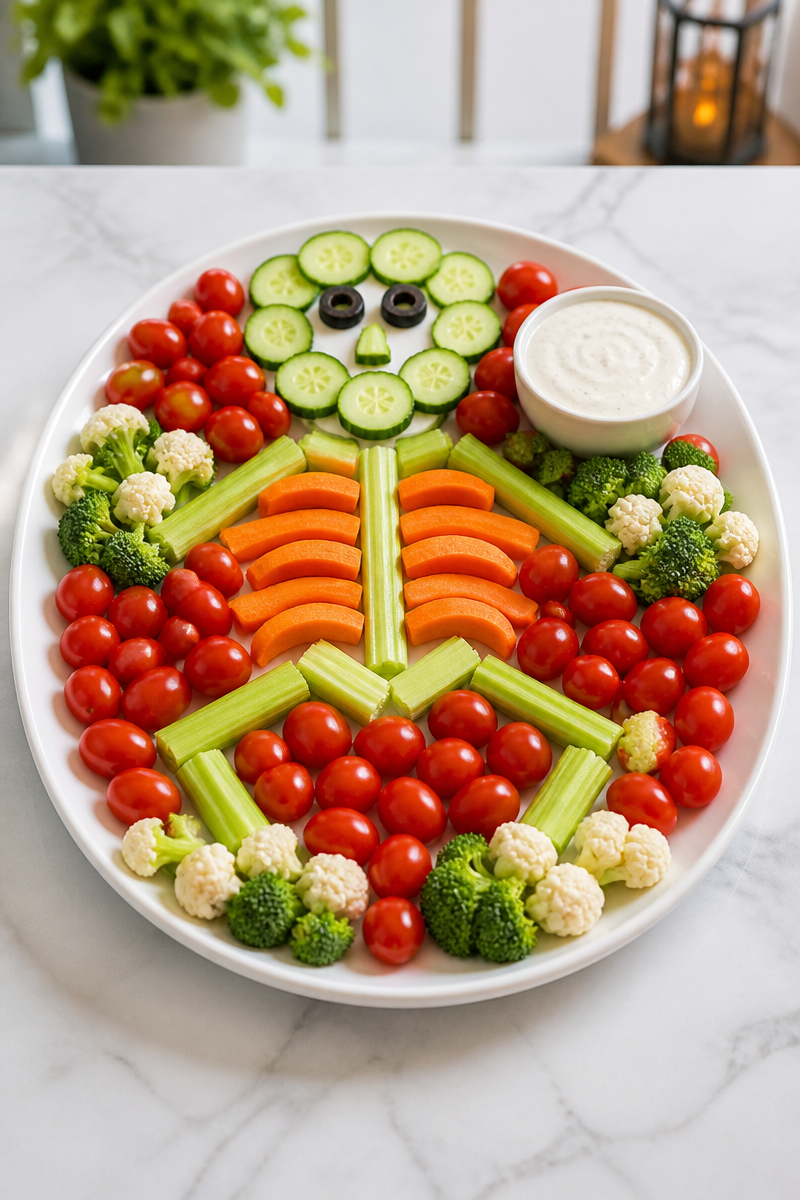 Spooky Halloween Veggie Skeleton Tray Spooky Halloween Veggie Skeleton Tray