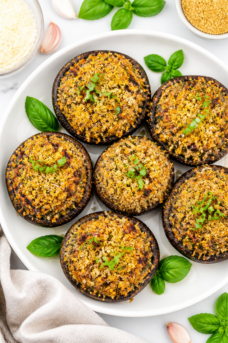 Stuffed Portobello Mushroom Cap Herb