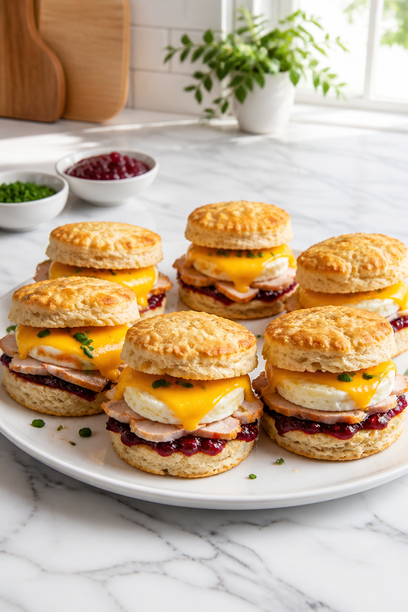 Turkey Biscuit Breakfast Sandwich Stack Turkey Biscuit Breakfast Sandwich Stack