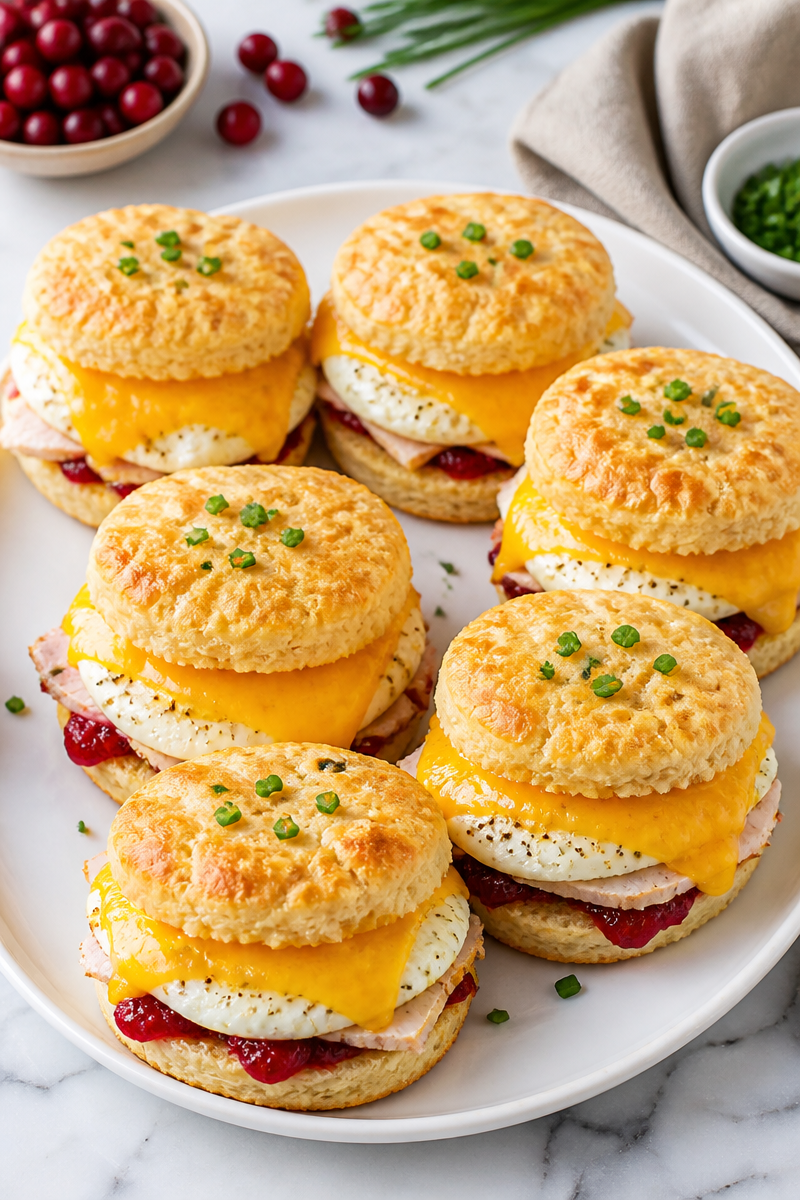 Turkey Biscuit Breakfast Sandwich Stack Turkey Biscuit Breakfast Sandwich Stack