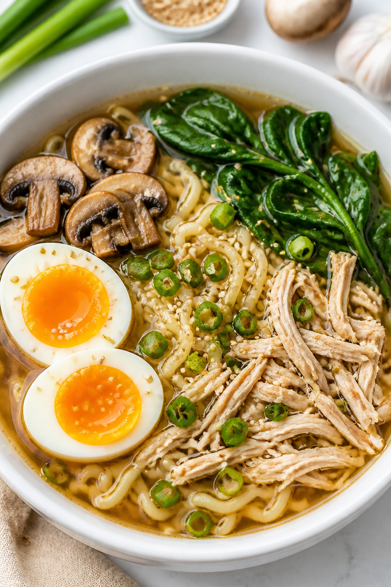 Turkey Ramen Noodle Soup Bowl