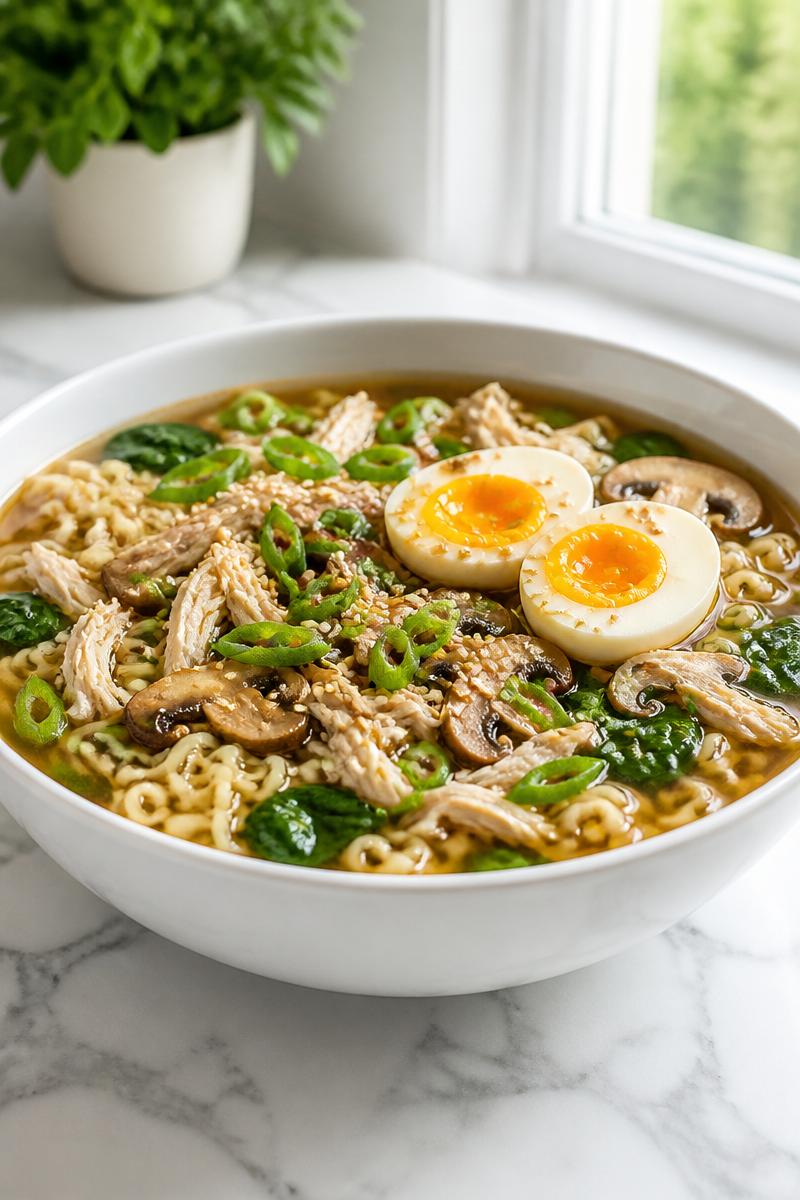 Turkey Ramen Noodle Soup Bowl Turkey Ramen Noodle Soup Bowl
