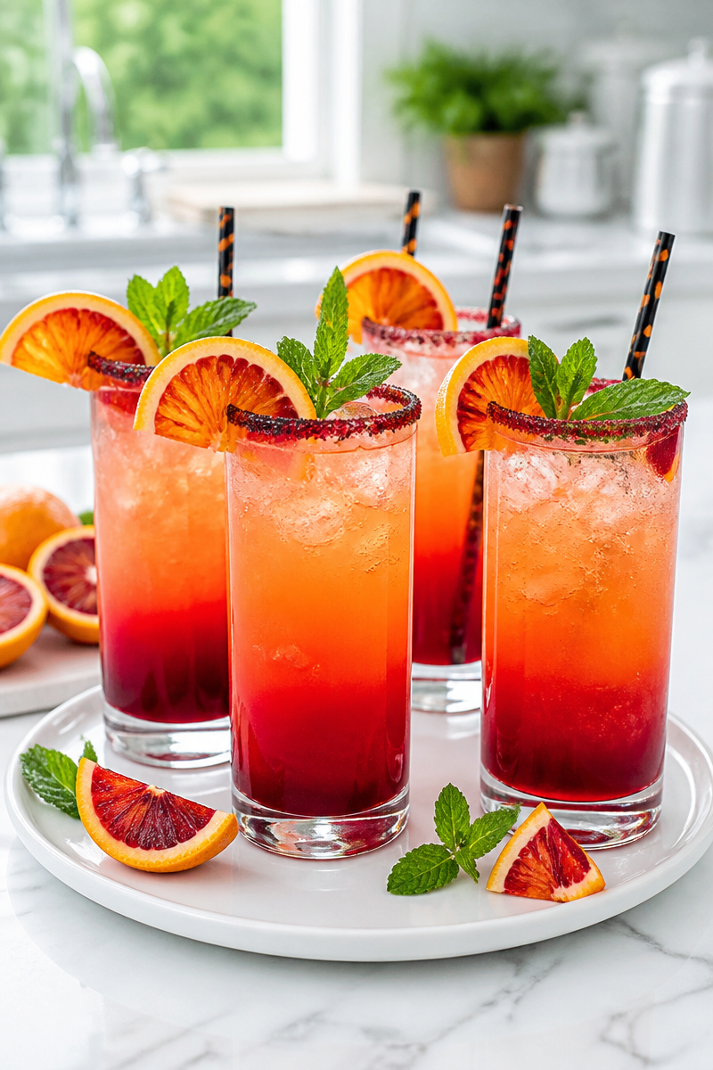 Vampire Blood Orange Halloween Mocktail Vampire Blood Orange Halloween Mocktail