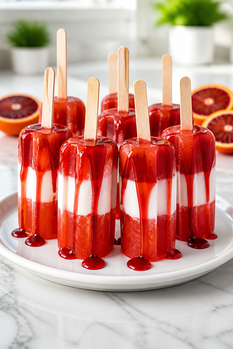 Vampire Blood Orange Popsicle Treat