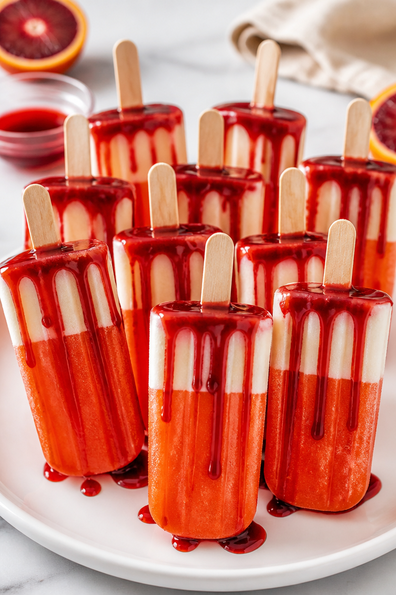 Vampire Blood Orange Popsicle Treat