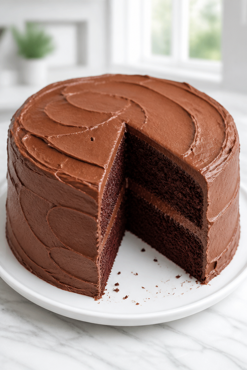 Vintage Old-Fashioned Chocolate Buttermilk Cake