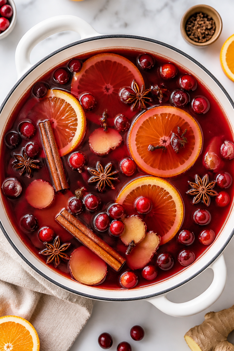 Warm Spiced Cranberry Apple Punch
