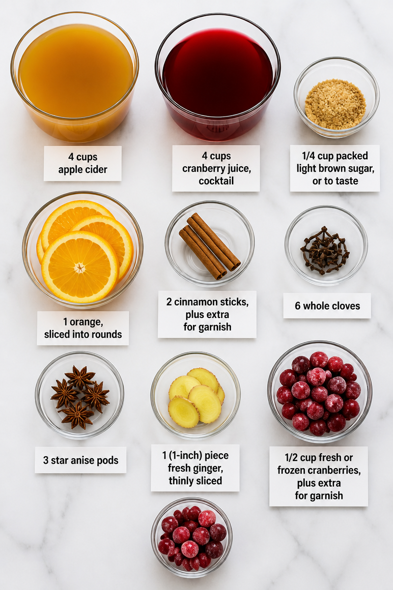 Warm Spiced Cranberry Apple Punch