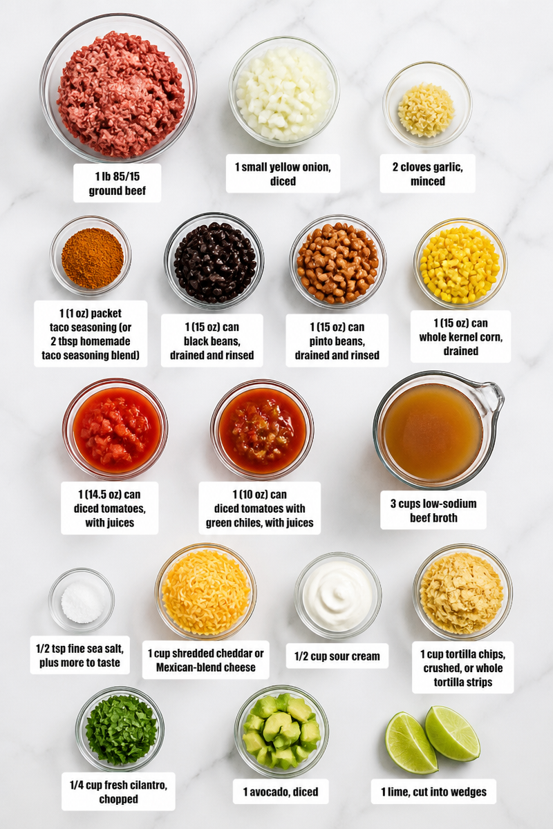 Budget Friendly Taco Soup Bowl Budget Friendly Taco Soup Bowl