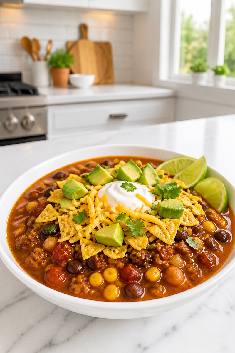 Budget Friendly Taco Soup Bowl Budget Friendly Taco Soup Bowl