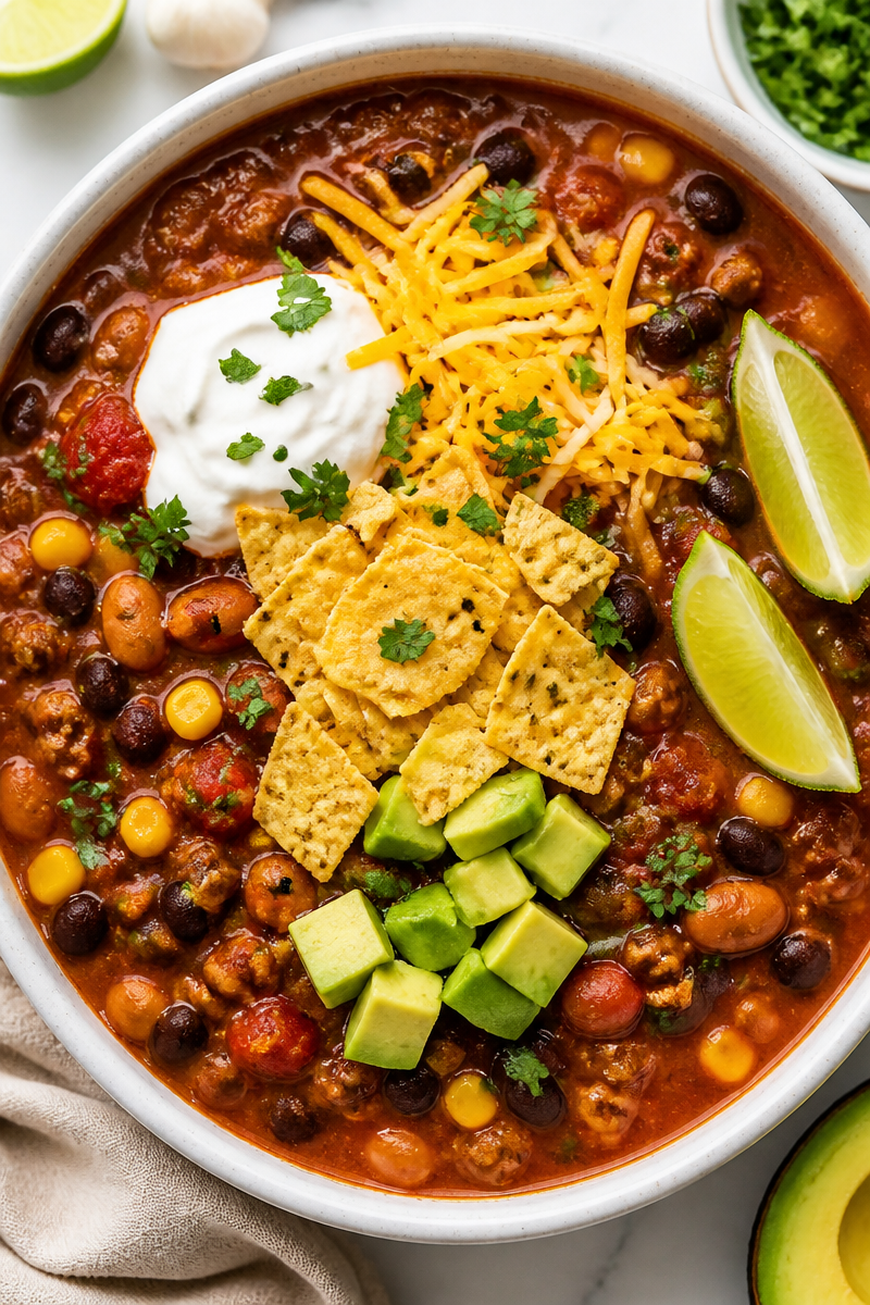 Budget Friendly Taco Soup Bowl Budget Friendly Taco Soup Bowl