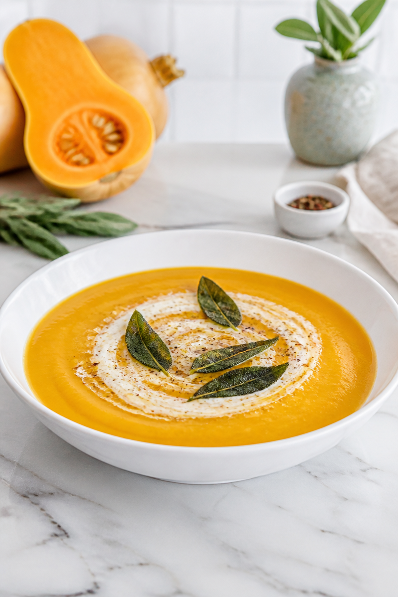 Butternut Squash Bisque Sage Cream Butternut Squash Bisque Sage Cream
