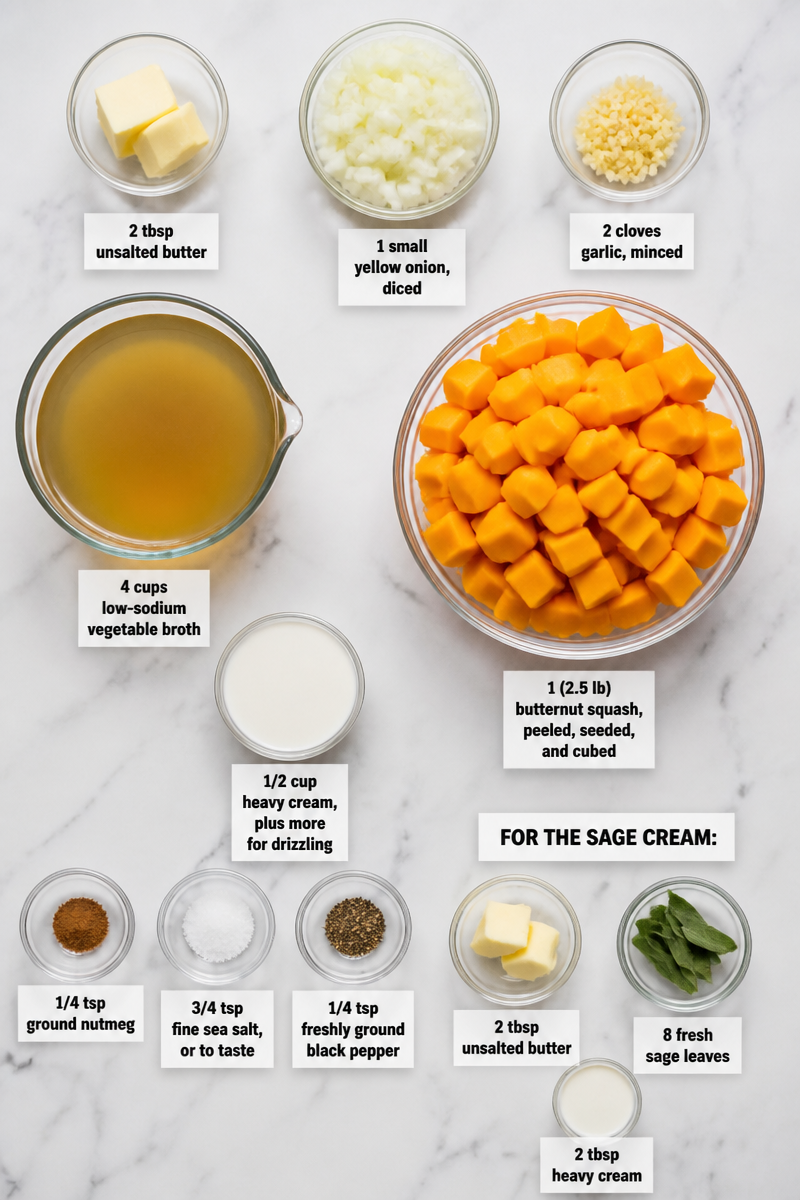 Butternut Squash Bisque Sage Cream Butternut Squash Bisque Sage Cream