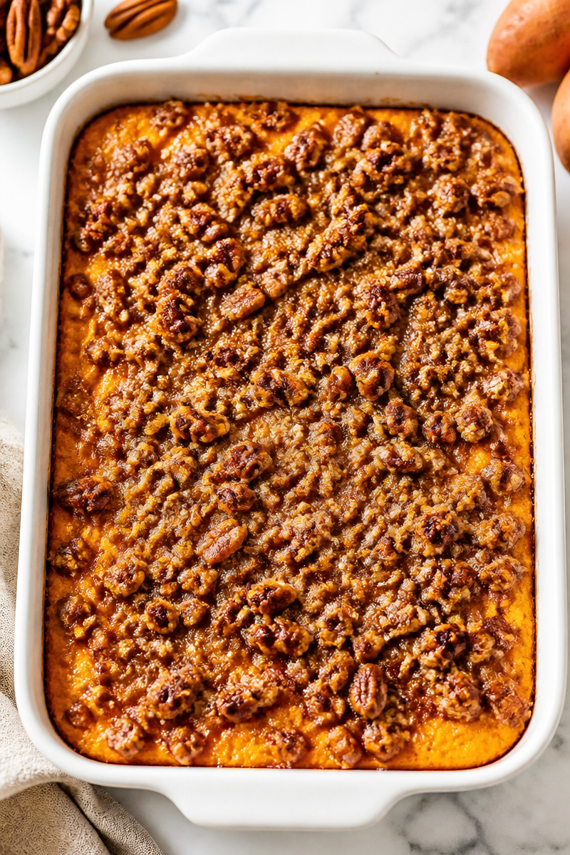 Candied Sweet Potato Praline Casserole Candied Sweet Potato Praline Casserole