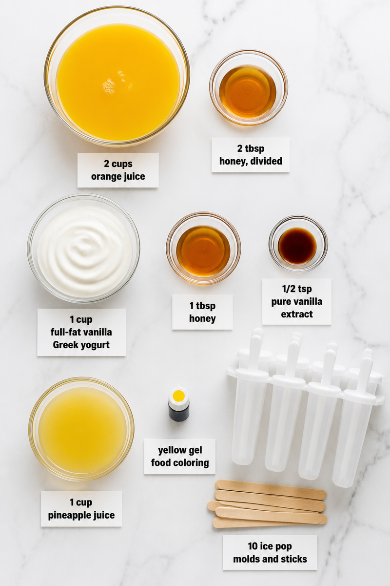 Candy Corn Ice Pop Treat