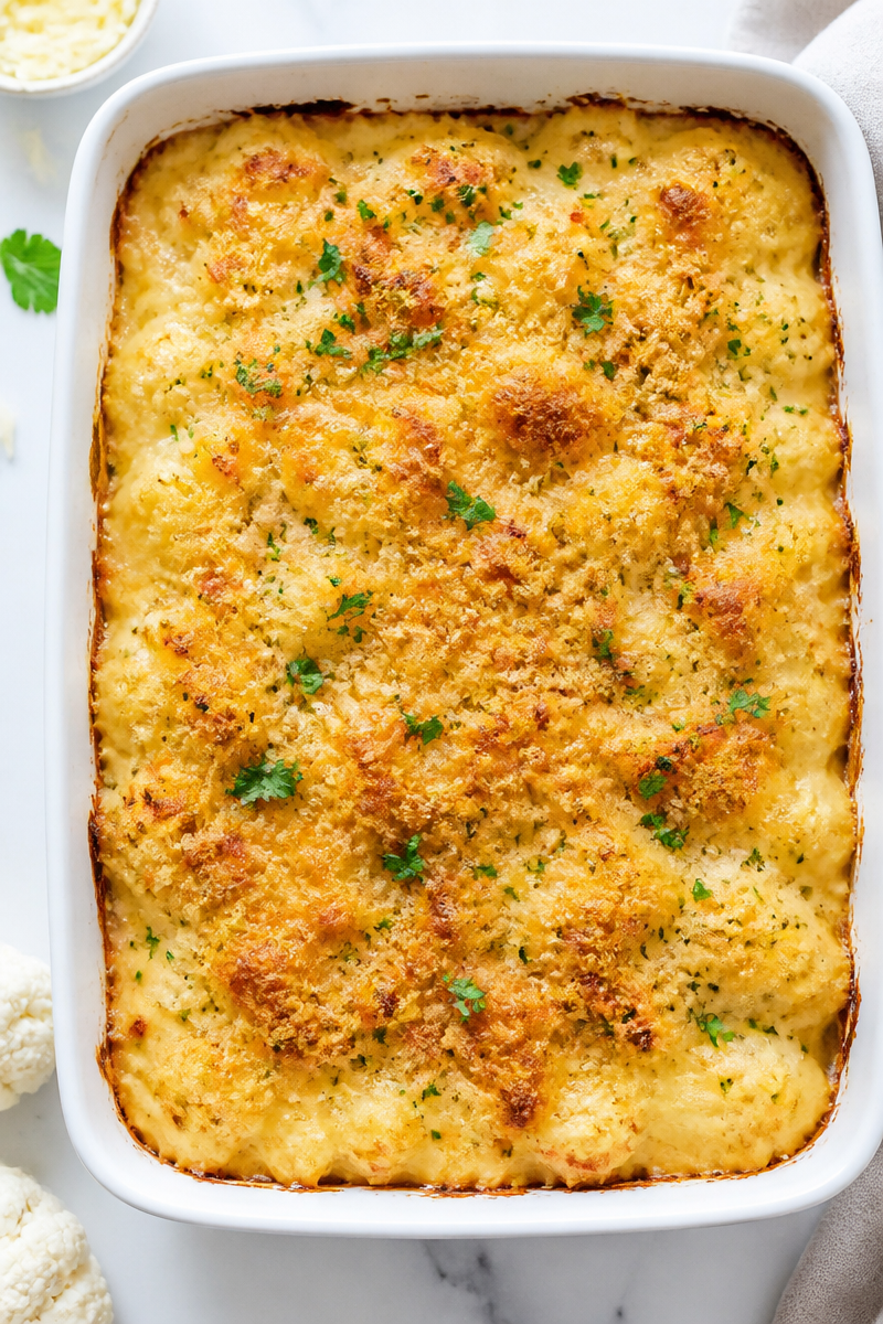 Cauliflower Gratin Gruyere Cheese Bake