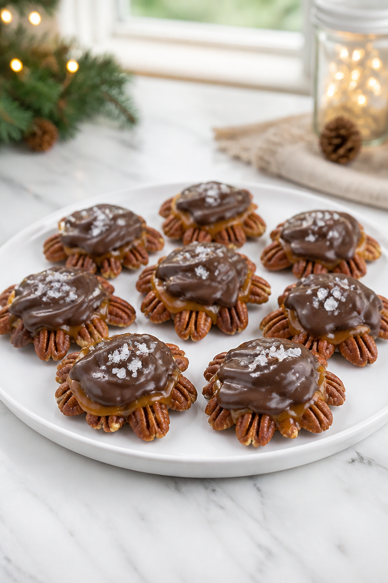 Christmas Caramel Pecan Turtle Candy Christmas Caramel Pecan Turtle Candy