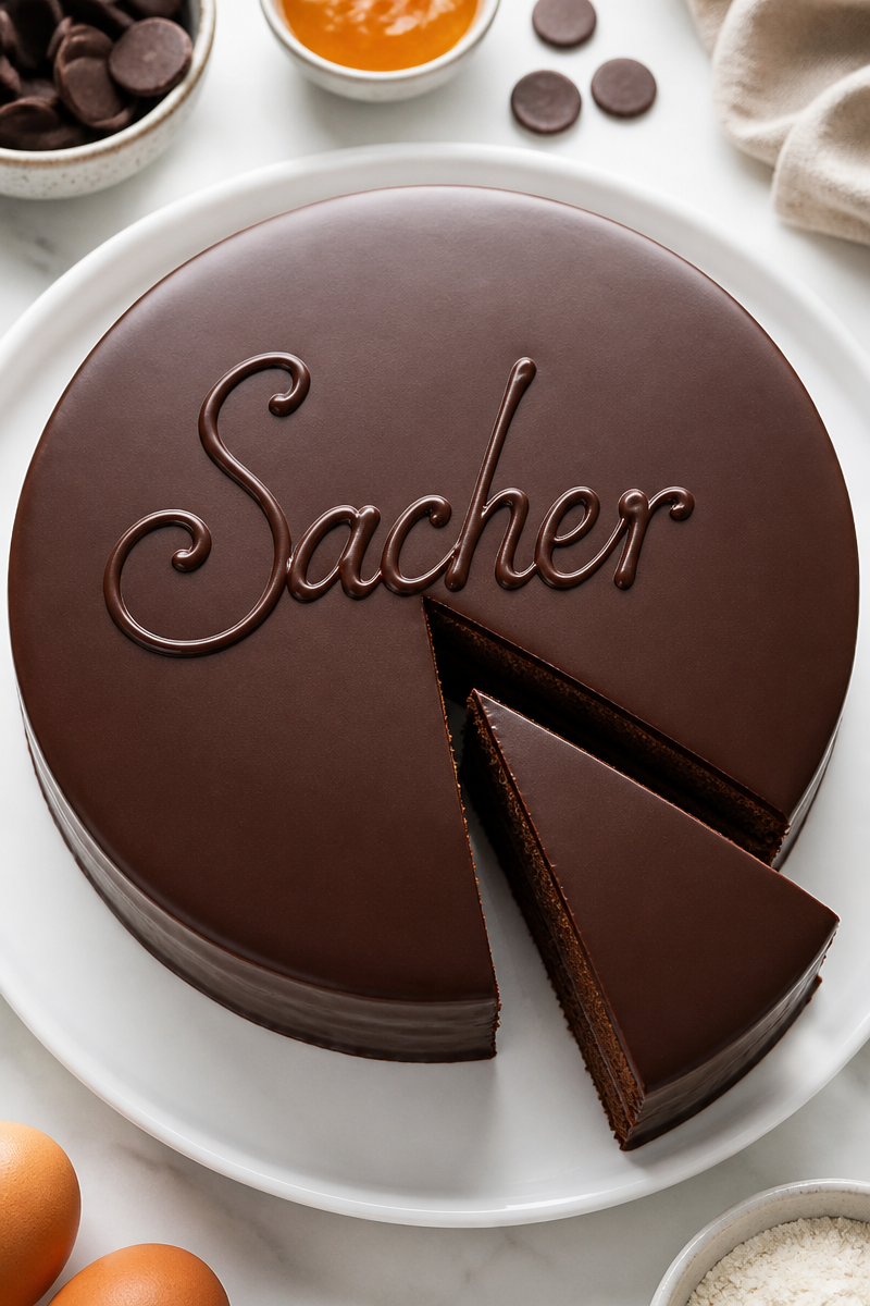 Classic Austrian Sachertorte Christmas Cake