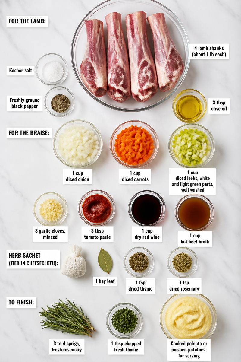 Classic Braised Lamb Shank Christmas Dinner