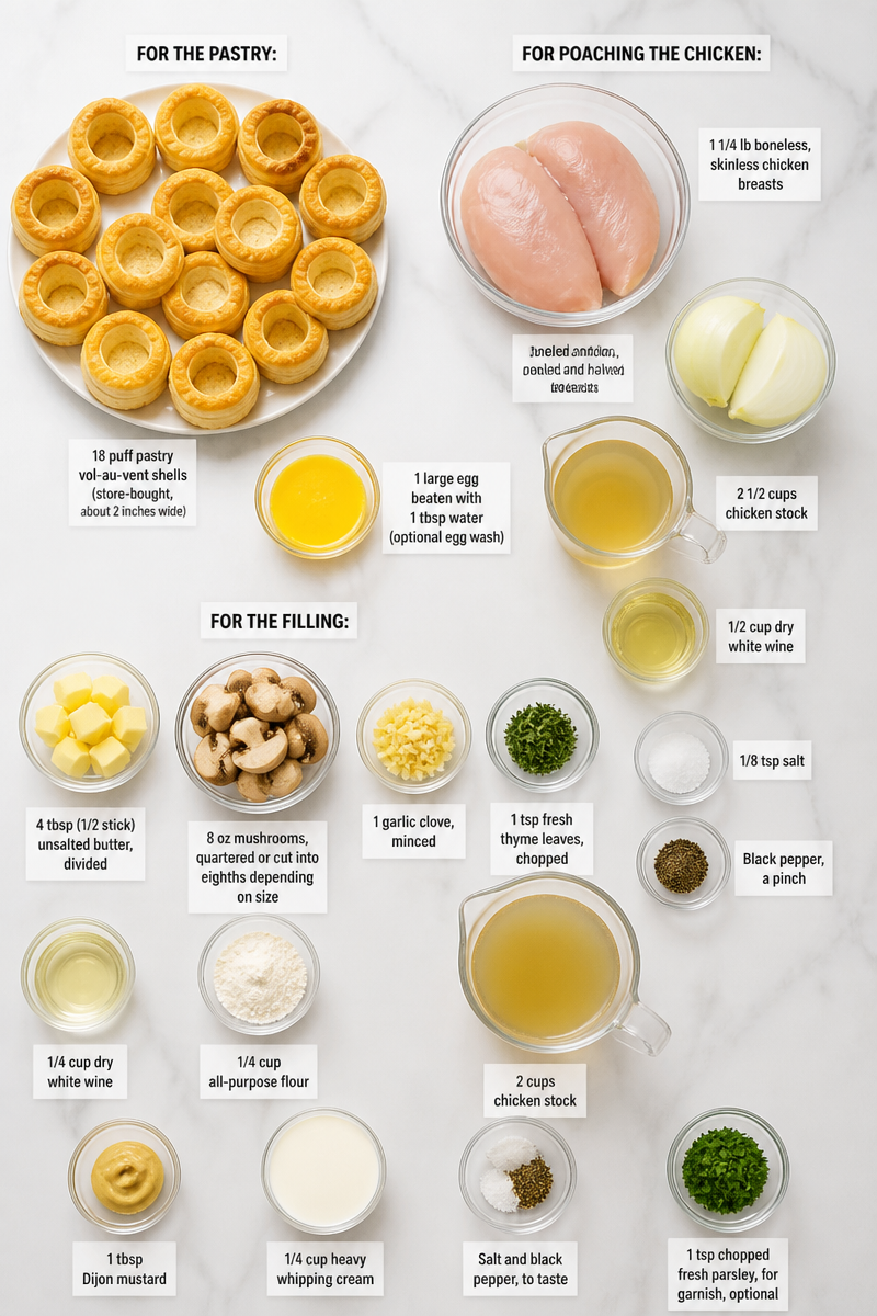 Classic Chicken Vol Au Vent Appetizer