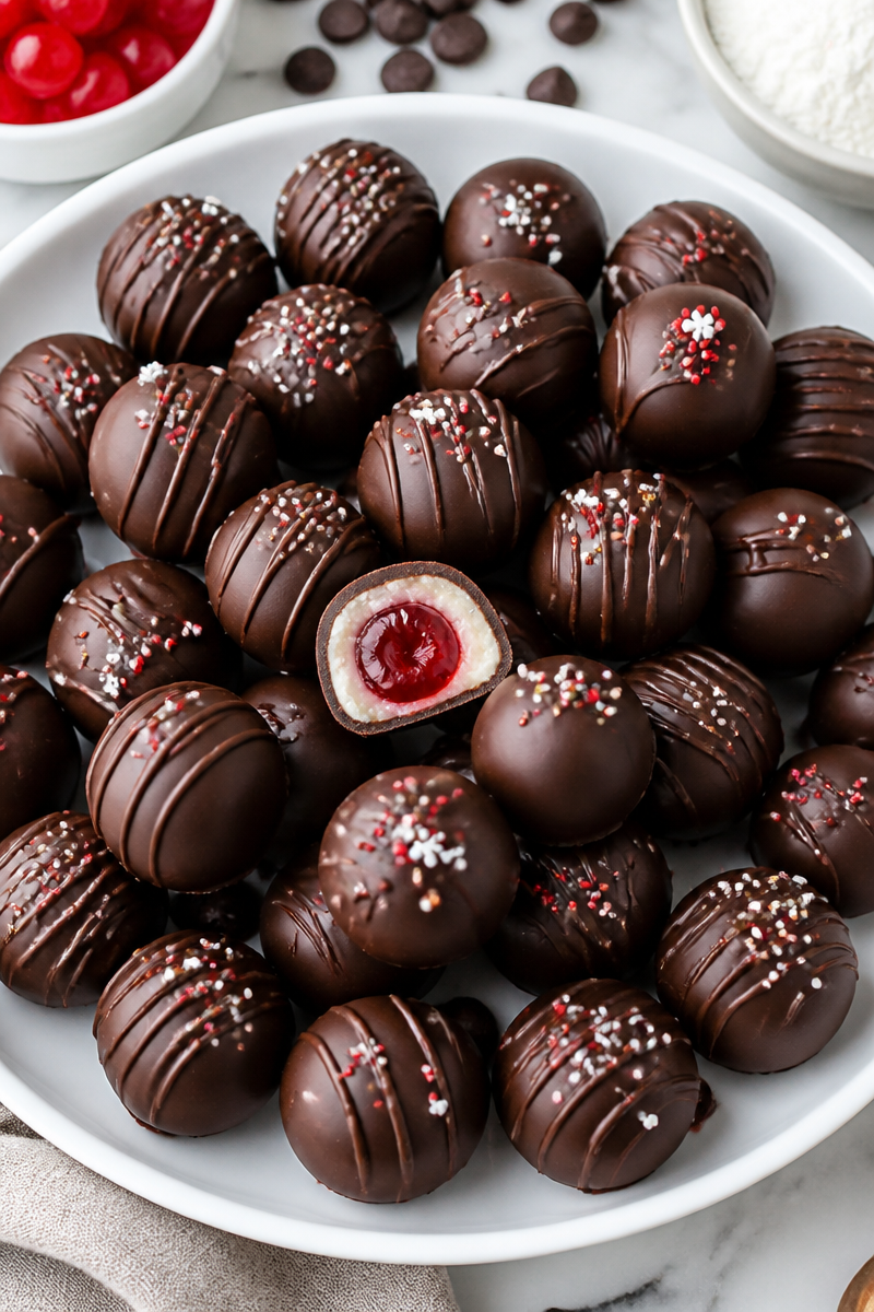 Classic Chocolate Cherry Cordial Christmas Candy Classic Chocolate Cherry Cordial Christmas Candy
