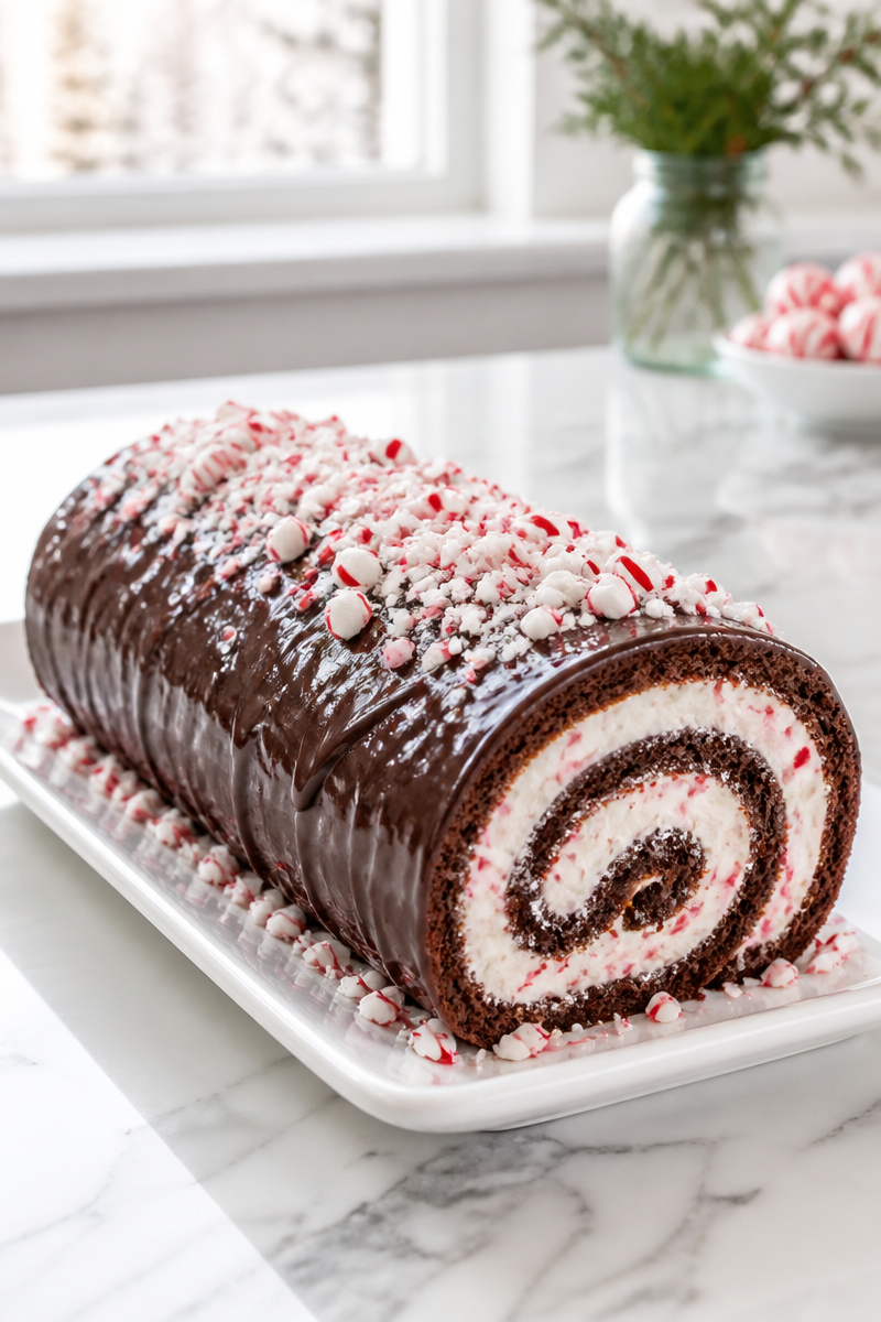 Classic Christmas Ice Cream Cake Roll Classic Christmas Ice Cream Cake Roll