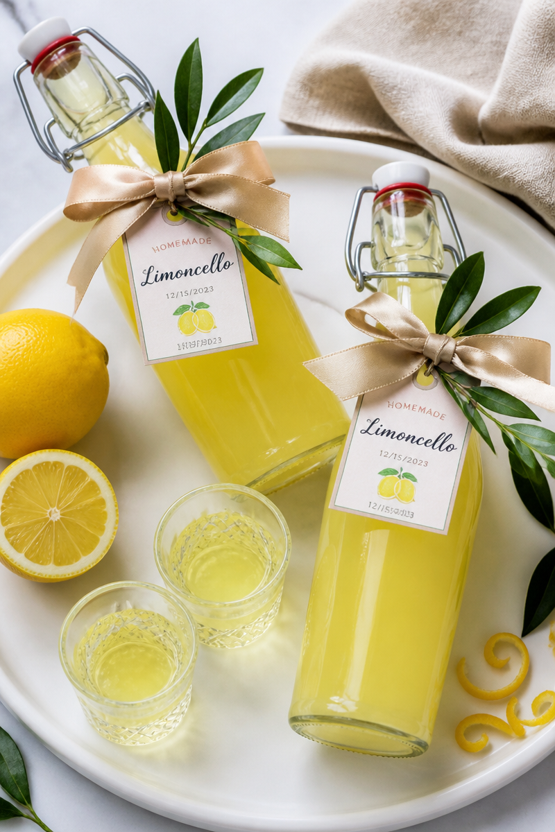 Classic Homemade Limoncello Christmas Gift Liqueur Classic Homemade Limoncello Christmas Gift Liqueur