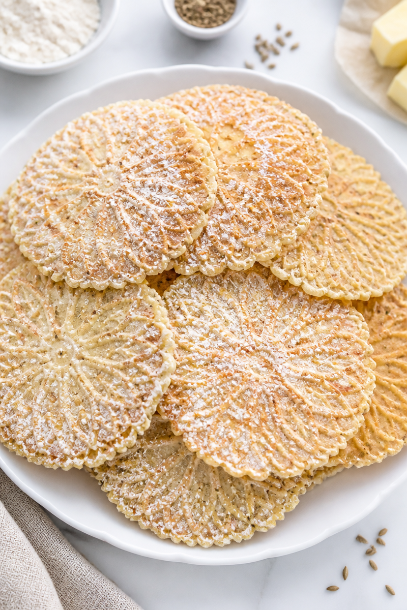 Classic Italian Pizzelle Anise Cookie