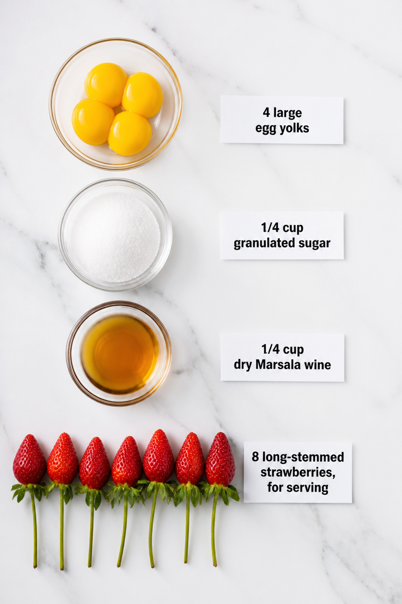 Classic Italian Zabaglione Marsala Cream Dessert
