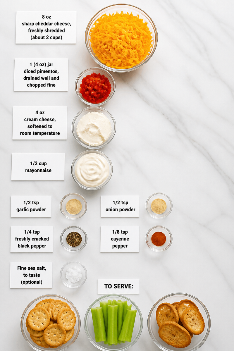 Classic Pimento Cheese Spread Appetizer