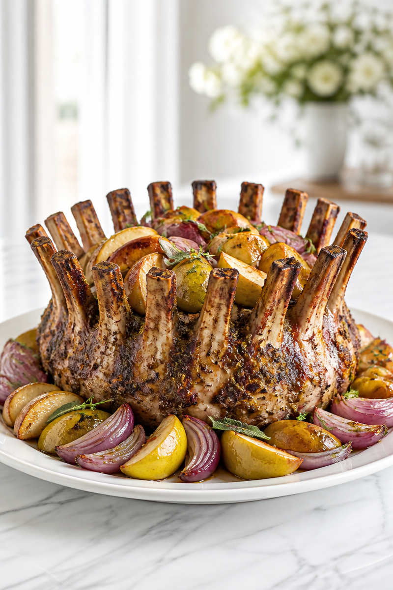 Classic Pork Crown Roast Holiday Dinner Classic Pork Crown Roast Holiday Dinner