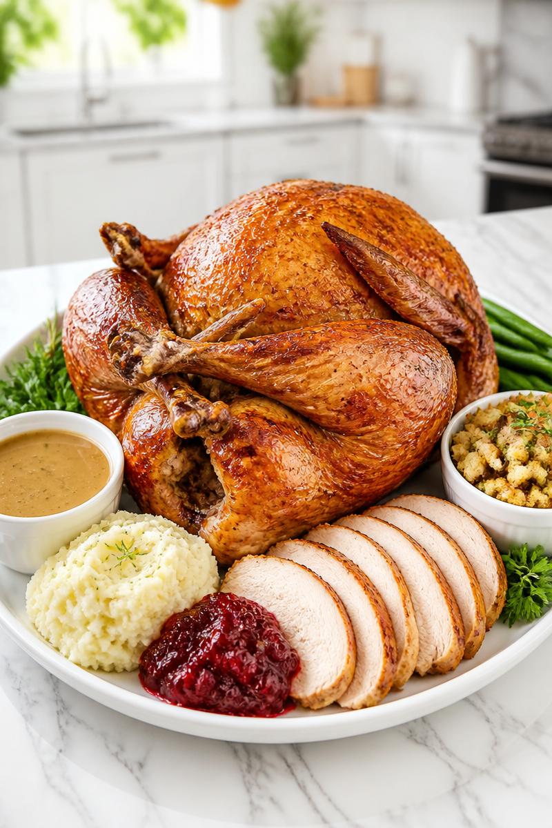 Classic Southern Deep Fried Turkey Dinner