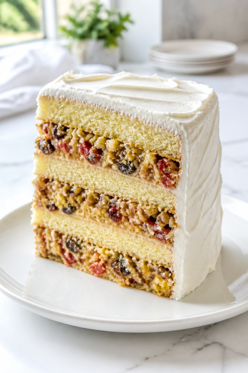 Classic Southern Lane Cake Slice Classic Southern Lane Cake Slice