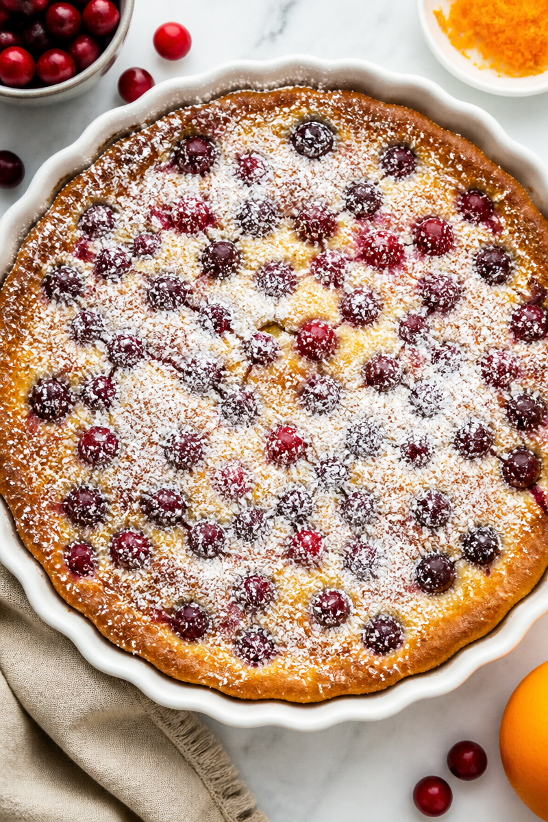 Cranberry Clafoutis Baked French Dessert Cranberry Clafoutis Baked French Dessert