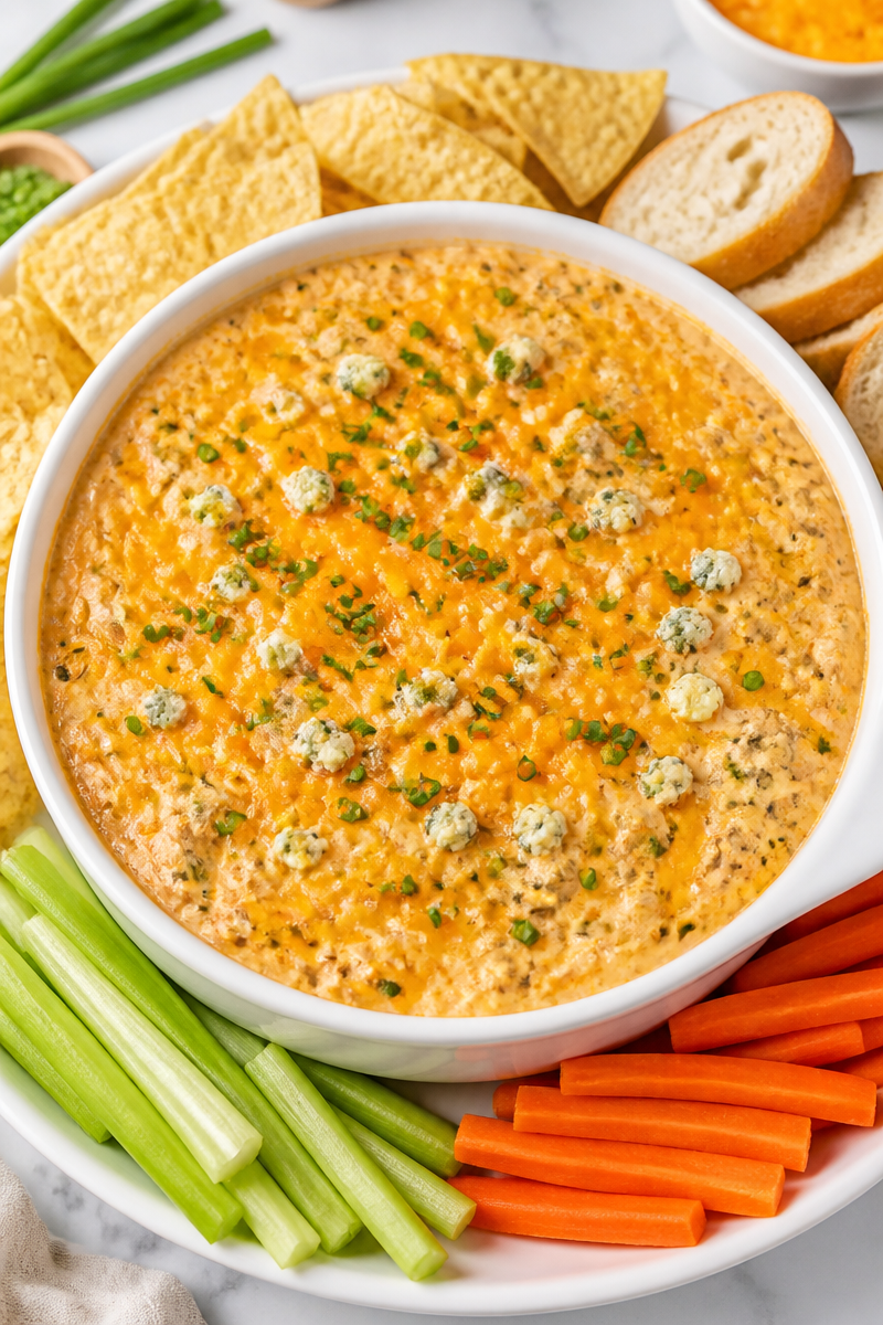 Crockpot Buffalo Chicken Dip Bowl